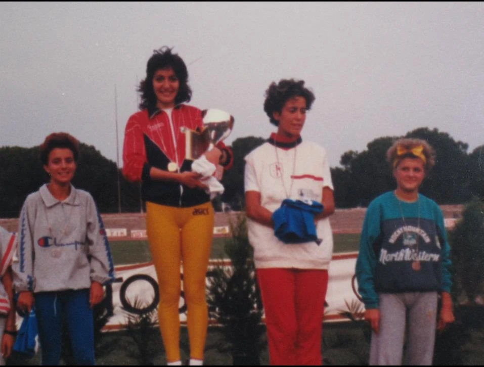 Grazia Orsani on the victory podium